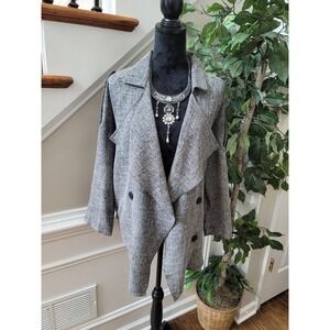 Orange Creek Women's Gray Polyester Long Sleeve Buttons Front Cardigan One Size